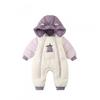 Baby Down Snowsuit 2026 Winter Infant Hooded Puffer Jumpsuit Girls 1-3 Years Extra Warm Outfit