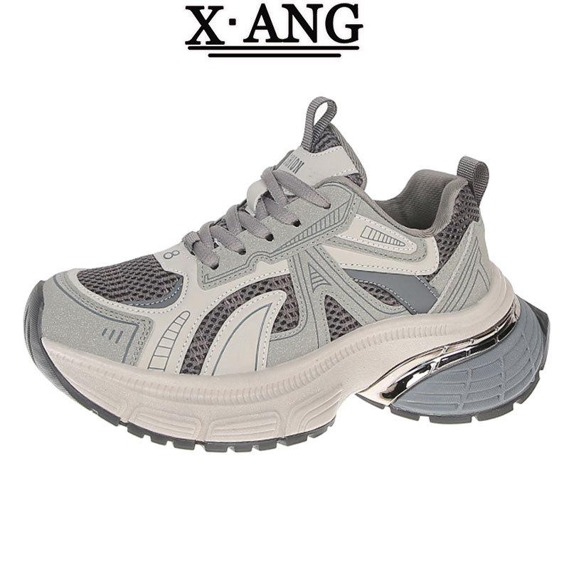 

Paris dad shoes children s versatile platform heightening leather women s shoes 2025 early spring new casual sports shoes 35