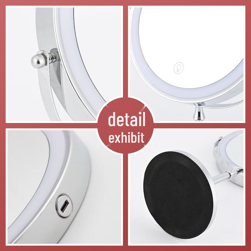 Desktop LED Makeup Mirror with Magnification