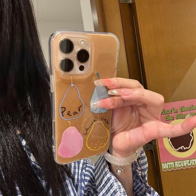 Single Layer Line Pear for IPhone 17pomax for Apple 16pr Phone Case 15 New Models 13 Cartoon 12