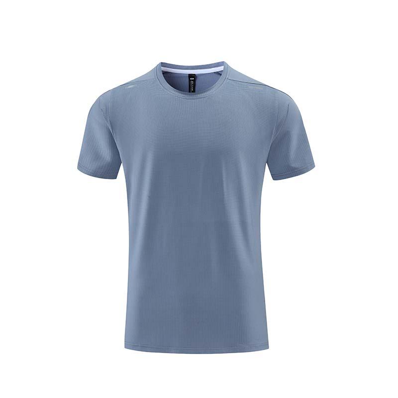 Men's Summer Quick-Dry Crew Neck Sports T-Shirt - Slim Fit, Short Sleeve, Custom Logo, Plus Sizes Available