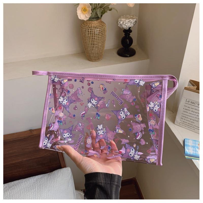 Transparent Fruity Ice Cream Waterproof Toilet Bag Cosmetic Bag Fitness Bath Beach Bag Women's Bag