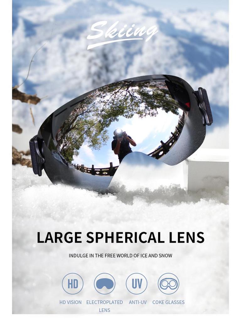 Ultra-Light Anti-Fog Frameless Myopia Ski Goggles for Men & Women