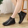 Mode Damen Chelsea Boots Damen Echtleder Schuhe Handgefertigt Reißverschluss Flache Damen Stiefeletten Damen Retro Schuhe Plateau Schuhe