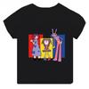 Hochwertige lässige Baumwoll-T-Shirts für Jungen und Mädchen, süße kurzärmelige neue digitale Zirkus-Print-T-Shirts für Mädchen, Kinderoberteile