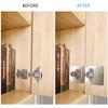 10PCS Cabinet Hinge Repairs Plate Kit Stainless Steel Kitchen Cupboard Door Hinge Repairing Brackets with Fixing Screws