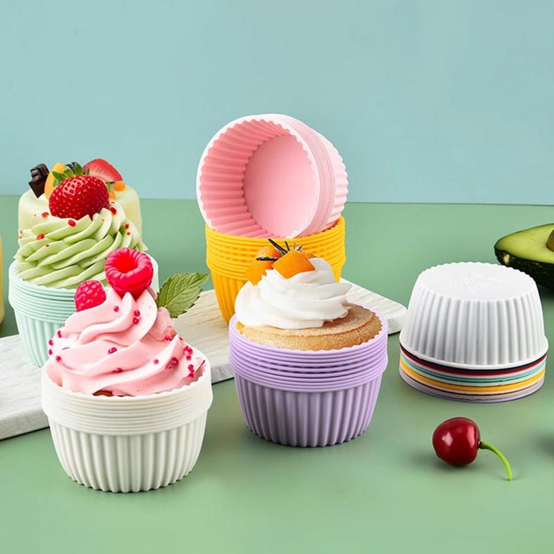 2Pcs Silicone Cake Mold For Muffin Cupcake Baking Food Grade Silicone Bagels Pan For Baking Non Stick Mini Cupcake Mould