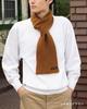 TAVARAT Men's Tuck Knit 3-Second Scarf, Made in Japan, 80% Wool, 20% Nylon, Cold Weather Protection, 88 x 17 cm (Cinnamon Brown)