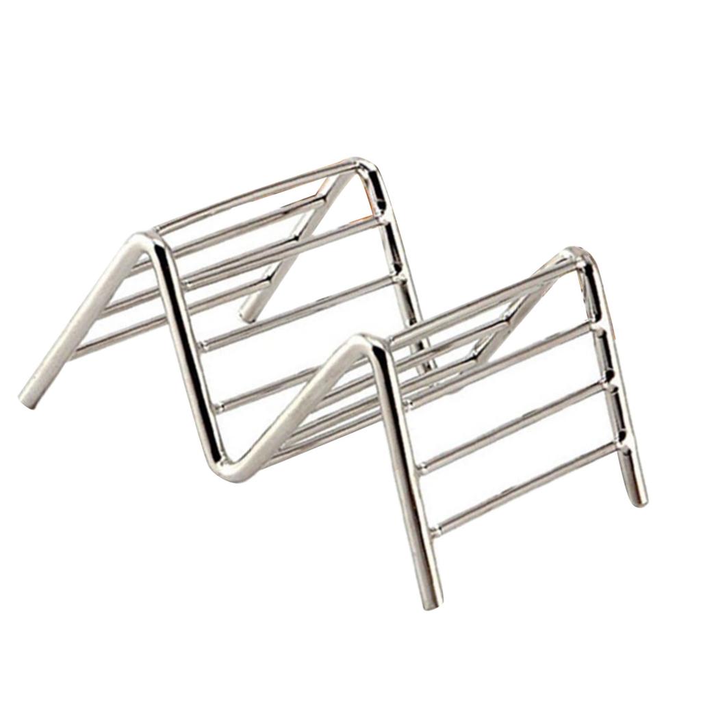 Stainless Steel V Shaped Taco Holder Corn Roll Spring Roll Taco Stand Home Pancake Food Rack