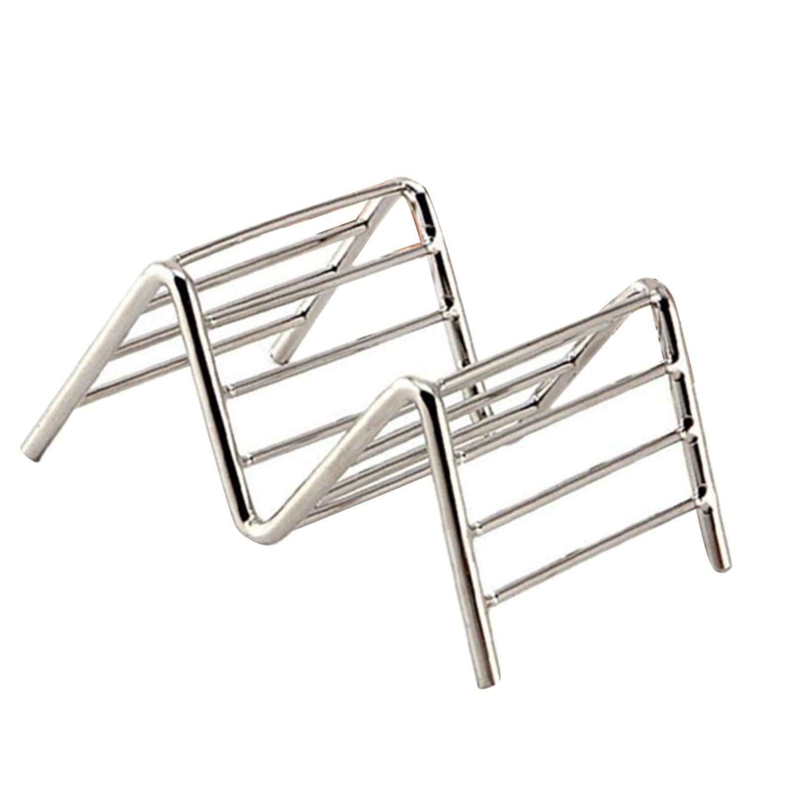 

Stainless Steel V Shaped Taco Holder Corn Roll Spring Roll Taco Stand Home Pancake Food Rack Type 2