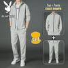 Men's Hooded Jacket and Pants Casual Sportswear Set