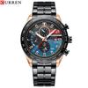 CURREN 8410 Men's Waterproof Chronograph Quartz Watch with Steel Band