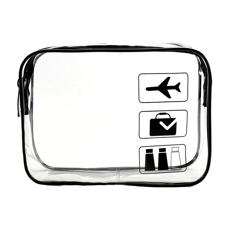 Large Capacity Pvc Transparent Bag Portable Washing Bag Clear Tote Multi Pocket Handbag