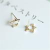 925 Sterling Silver Korean Version Irregular Star Stud Earrings Women Pavé Crystal Classic Fashion Party Jewelry Friendship Gift