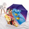 Aladdin and the Genie Cartoon Umbrella, Portable 3-Fold Compact Umbrella, Suitable for Camping, Hiking and Travel, Ideal Easter Birthday Gif