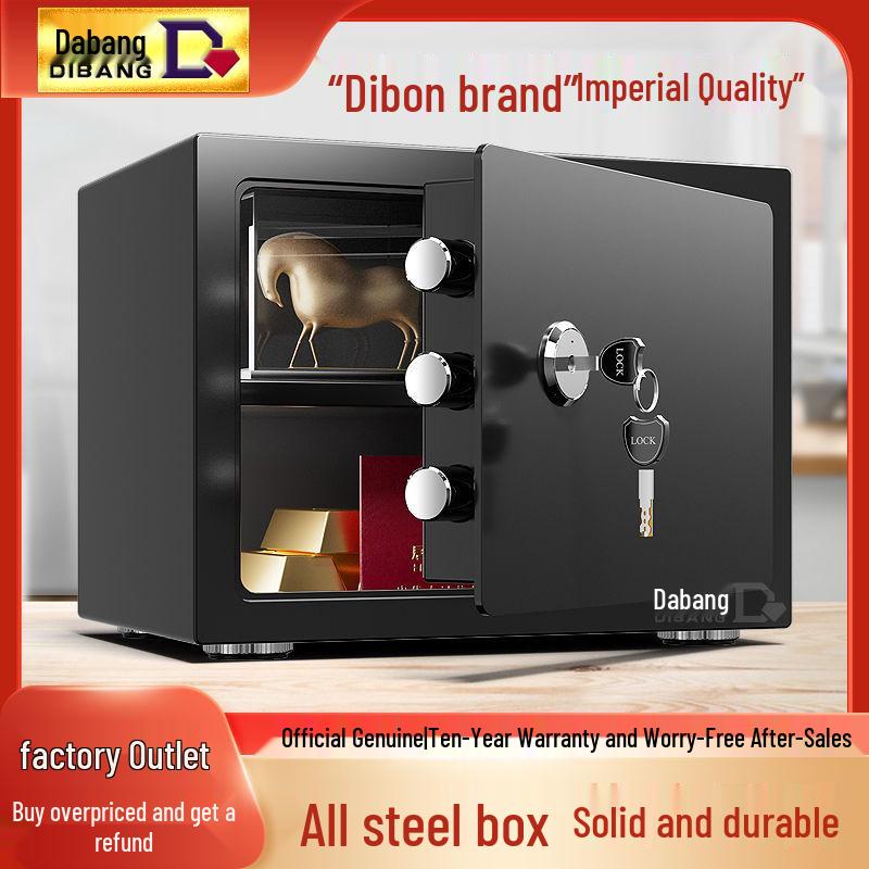Secure Small Office/Home Steel Anti-Theft Safe with Mechanical Key Lock for the Elderly