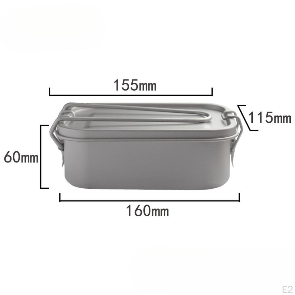 Lunch Box Bento Food Storage Easy To Clean Cookware Outdoor Camping Meal for