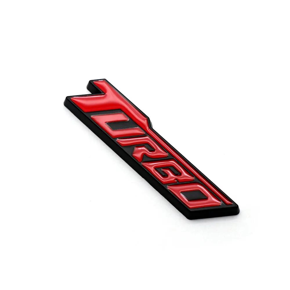 1 Stück 3D METALL Emblem TURBO Autoaufkleber Kühlergrill Heckklappe Badge Auto Karosserie Dekor Aufkleber Abziehbild Auto Außen Zubehör