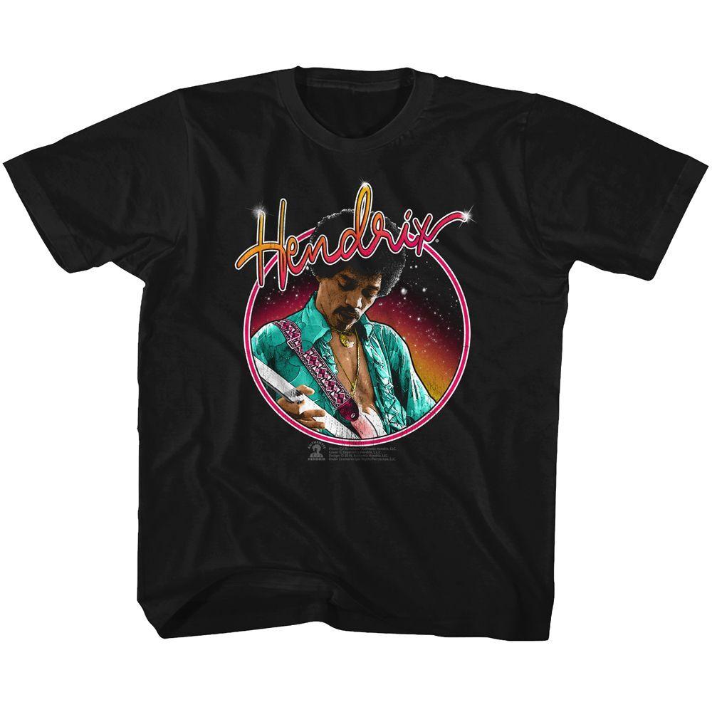 Kids Jimi Hendrix Neon Music Shirt XXXL