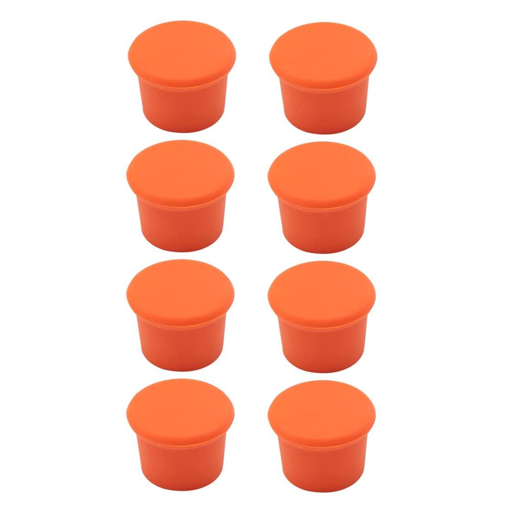 

8 шт. Пробки для вина Многоразовые силиконовые винные пробки Пробка для винной бутылки Напитки Пиво Шампанское Герметичная крышка для бутылки Сохраняют вино свежим оранжевый