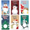 Christmas Party Cartoon Snowman Christmas Tree DIY Raffle Scratch Card Game Card Set