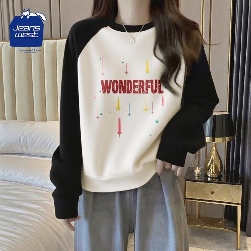 Jeanswest Club Women's Raglan Colorblock Sweatshirt