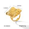 INS Hot Seller: 18K Gold Stainless Steel Hammered Ring - Women's Fashion Titanium Steel Ring, Versatile European & American Style.
