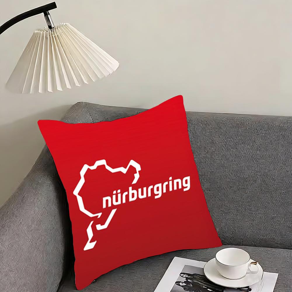 NNurburGRing Sport Car Cushion Cover Pillowcase Ultra Soft Skin Friendly Fabric Cloud Like Comfort Concealed Zipper