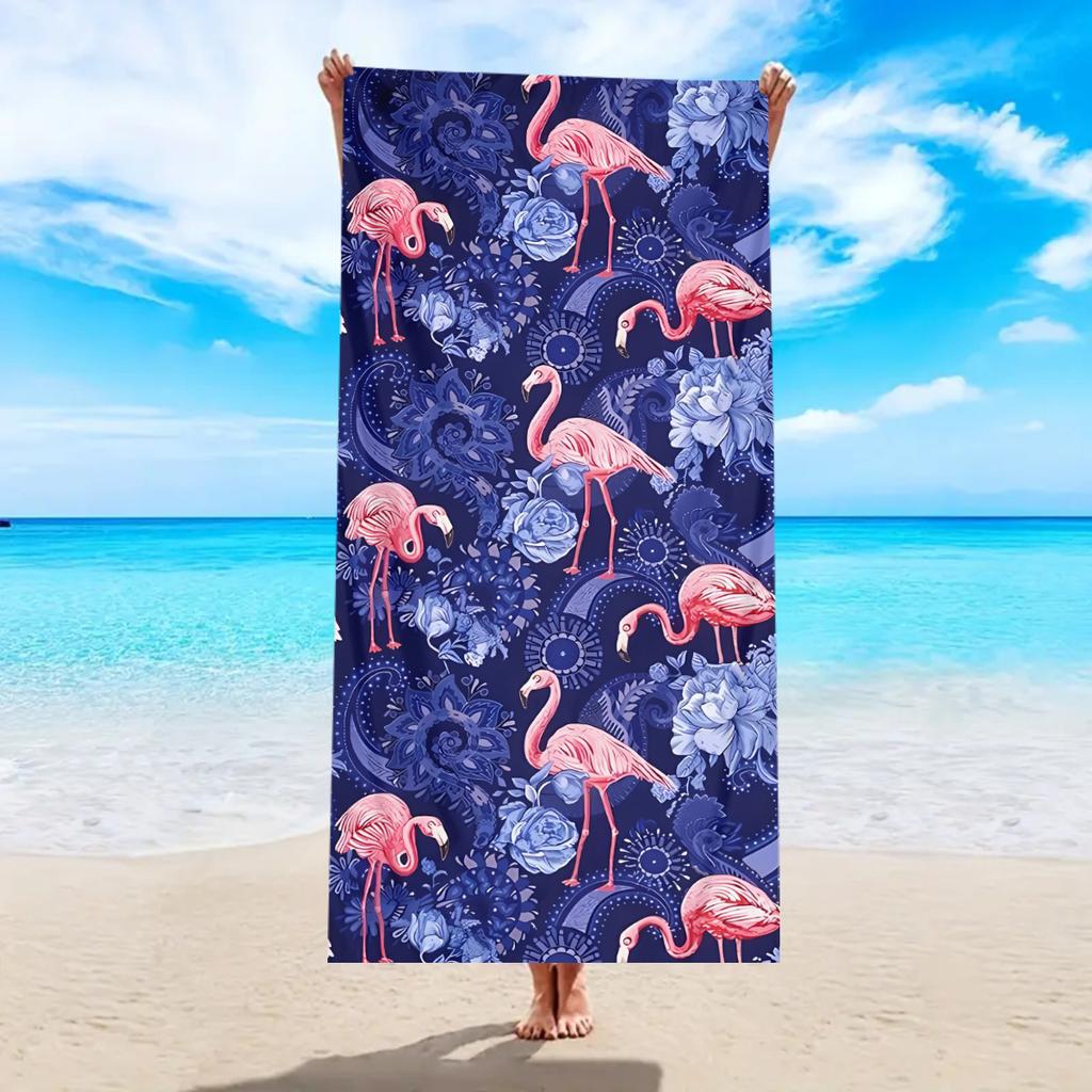 1pc Animal printed beach towels, ultra-fine fiber quick drying absorbent bath towels, beach swimming sports absorbent towels