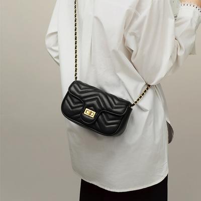 Women's Bag Chain Crossbody Bag Spring and Summer Small Bag High-grade Leather Small Square Bag