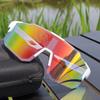 Nuovi Occhiali da Sole da Ciclismo Montatura Grande UV400 Lenti Protezione UV Sport all'Aperto Antivento Anti-Ultravioletti Escursionismo Arrampicata Occhiali