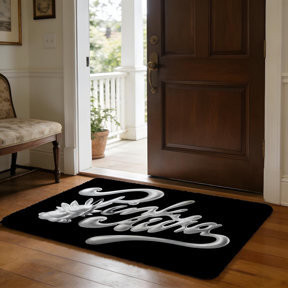 KKenia Os PinkAura Singer Floor Mat Soft Flannel Absorbent Mat Non-Slip Rug Home Bedroom Bathroom