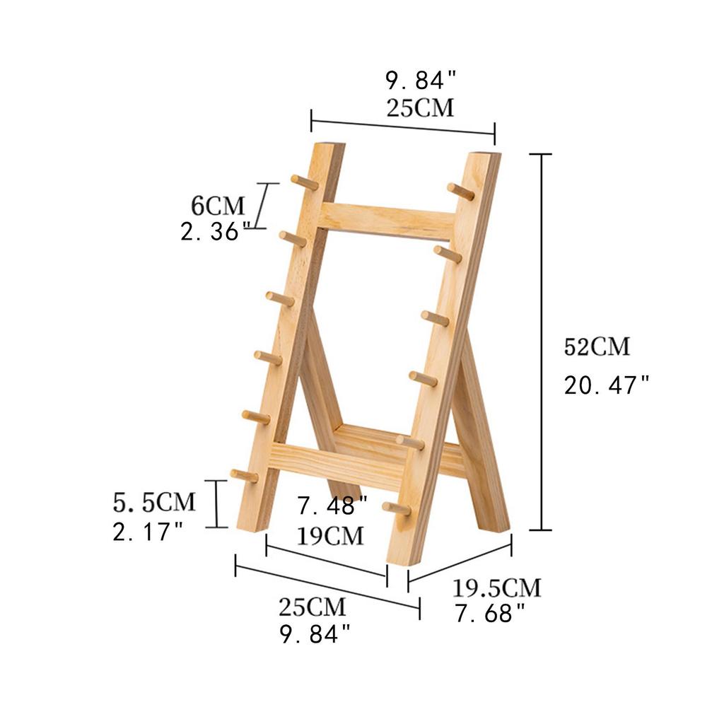 Salmon Knife Shelf Knife Organizer Rack Wooden Knife Storage Rack for Desktop