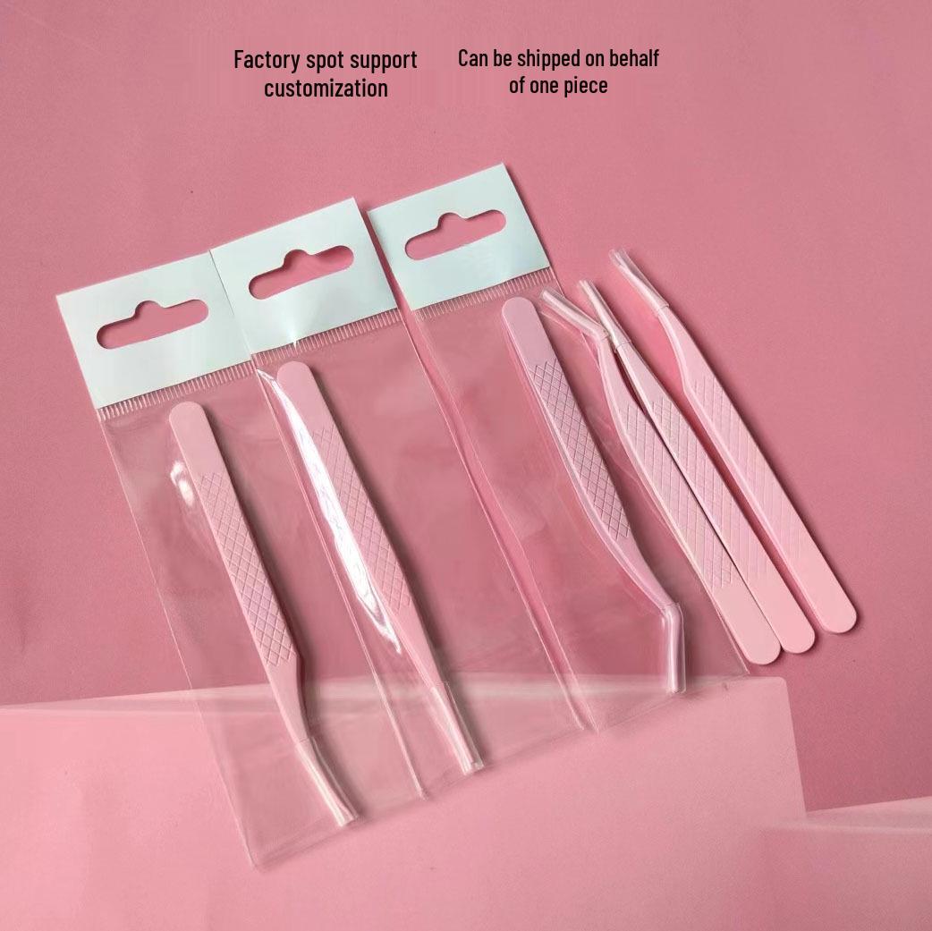 

Golden Feather Eyelash Extension Tweezers - Precision Tool for Grafting False Eyelashes