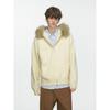 Dream Made American-Style Fur Collar Hooded Cardigan Sweater for Men, Autumn and Winter Thickened Couple Knitwear Jacket