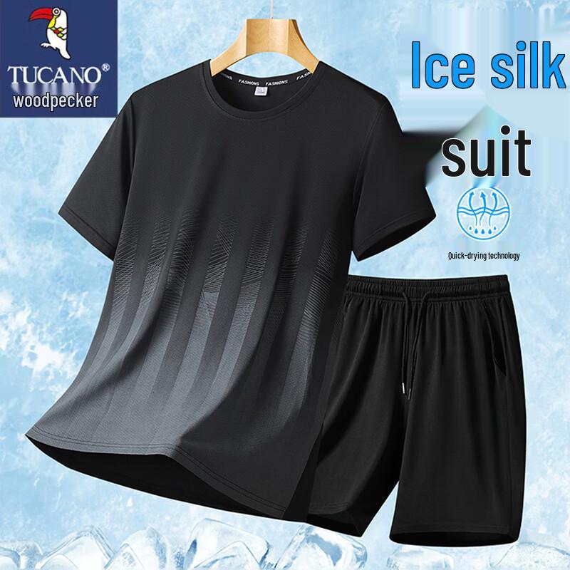 TUCANO Men s Summer Ice Silk Sportswear Set 3XL