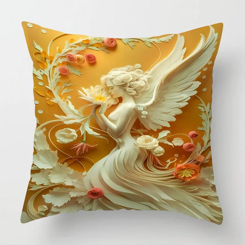 

Home Decor Fantasy Angels Printed Pillowcase for Decor Pattern Cushion Cover Suitable for Sofa Bedroom Car Pillow Cover 40x40cm