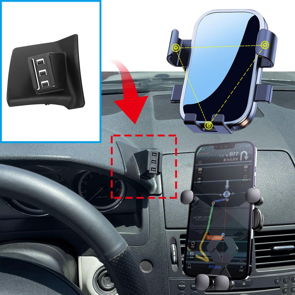 Car Mobile Phone Holder for Mercedes Benz C Class W204 2008 ~ 2010 C200 C260 C300 Navigation Stand Auto Accessories GPS Bracket