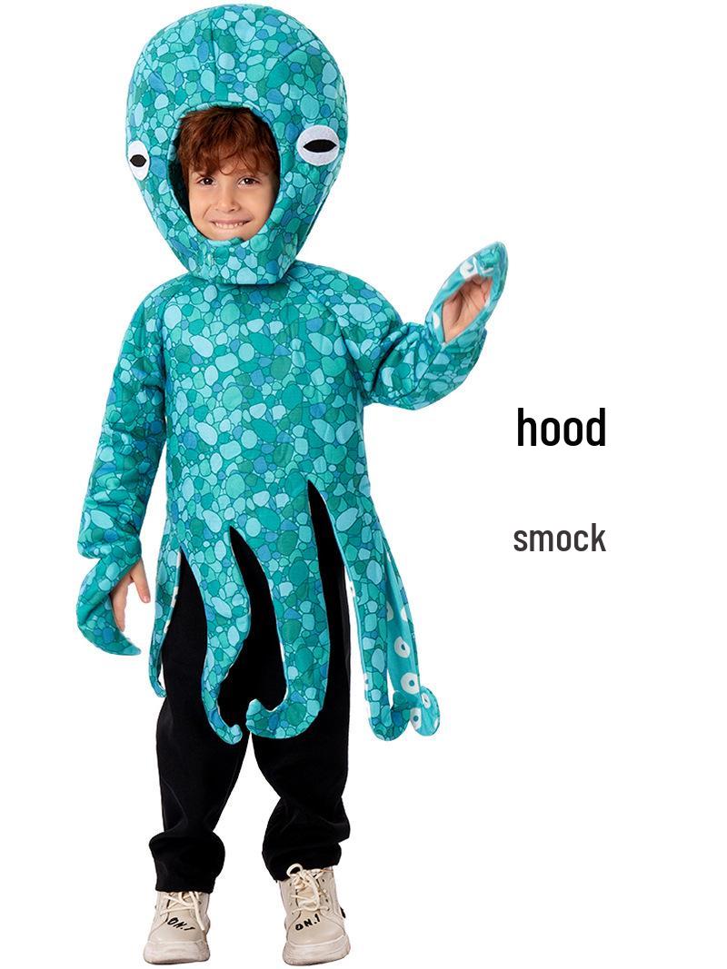 

Octopus Halloween Costume for Kids - Animal Cosplay for School Festivals, Parties, and Stage Performances L-XL