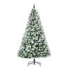 Artificial Christmas Tree, 800 Branches, 61 Cones, Snow-covered Tips, Fireproof, 180 Cm
