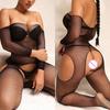 18 Sex Body Stockings For Moving Open Crotch Lingerie Lace Tights Transparent Crotchless Babydolls Big Size Women Teddy lenceria