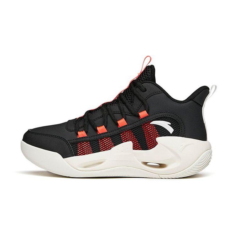 

Anta Youth Mid-Top Performance Basketball Shoes Kids sneakers Black Red A312211100N-6 38