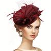 Elegant Black Mesh & Feather Fascinator Hat for Women - Chic Updo Accessory with Bow Detail, Perfect for Weddings, Parties, and Formal Events