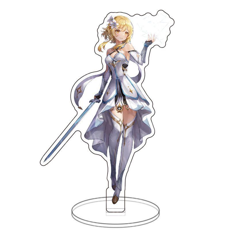 Genshin Impact Barbatos Keqing Barbara Hutao Acrylic Figure Stand Ideal For Decor