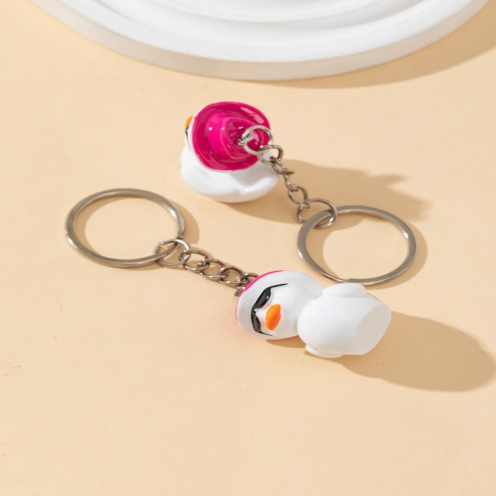 Resin Cartoon Duck Key Chain Fashion Car Key Holder Jewelry Accessories Animal Key Ring  Women