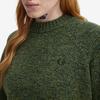 FRED PERRY [Womens] Twisted Horse Mock Neck Knit - Tennis Ball Yellow/Dark Petrol/Black Afpf2531133-72A