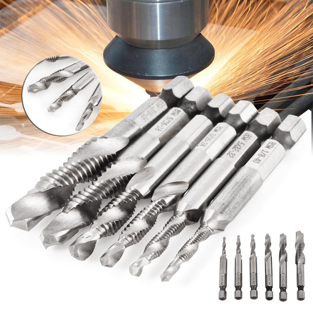 6pcs HSS Combination Drill & Tap Bit Set With Bit Djibouti - View #4
