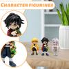 Anime 6-Piece Collectible Chibi Figurine Set - Cute Character Statues (3.8-8.4cm Height) With , Desktop Decor Ornaments,, Ideal Birthday/Holiday Gi
