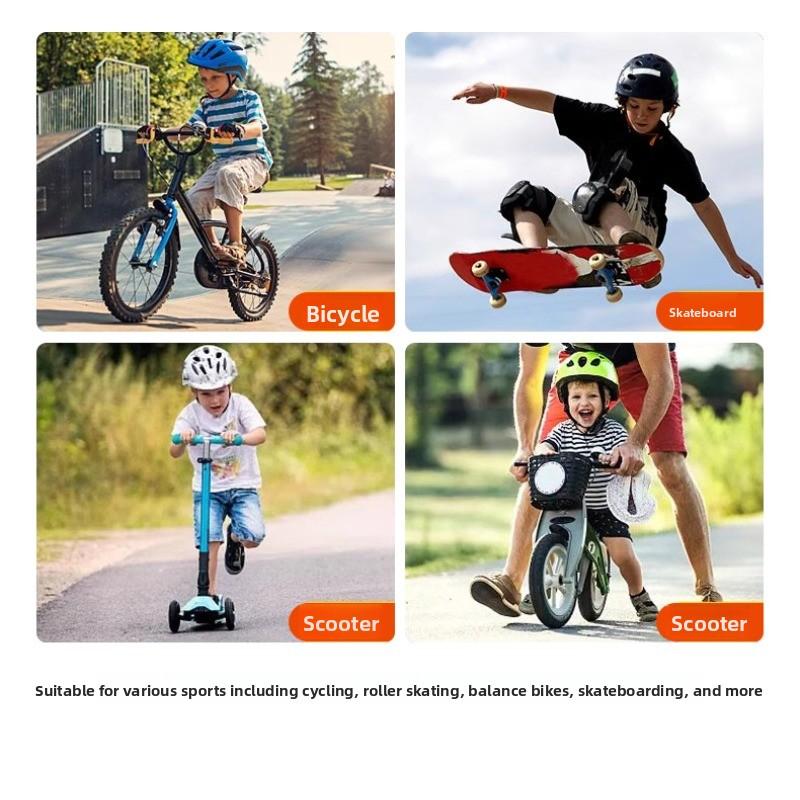 Children's Bicycle Riding Helmet Boys and Girls Bicycle Skateboard Speed Skating Roller Skating Balance Car Safety Hat Adjustable Size