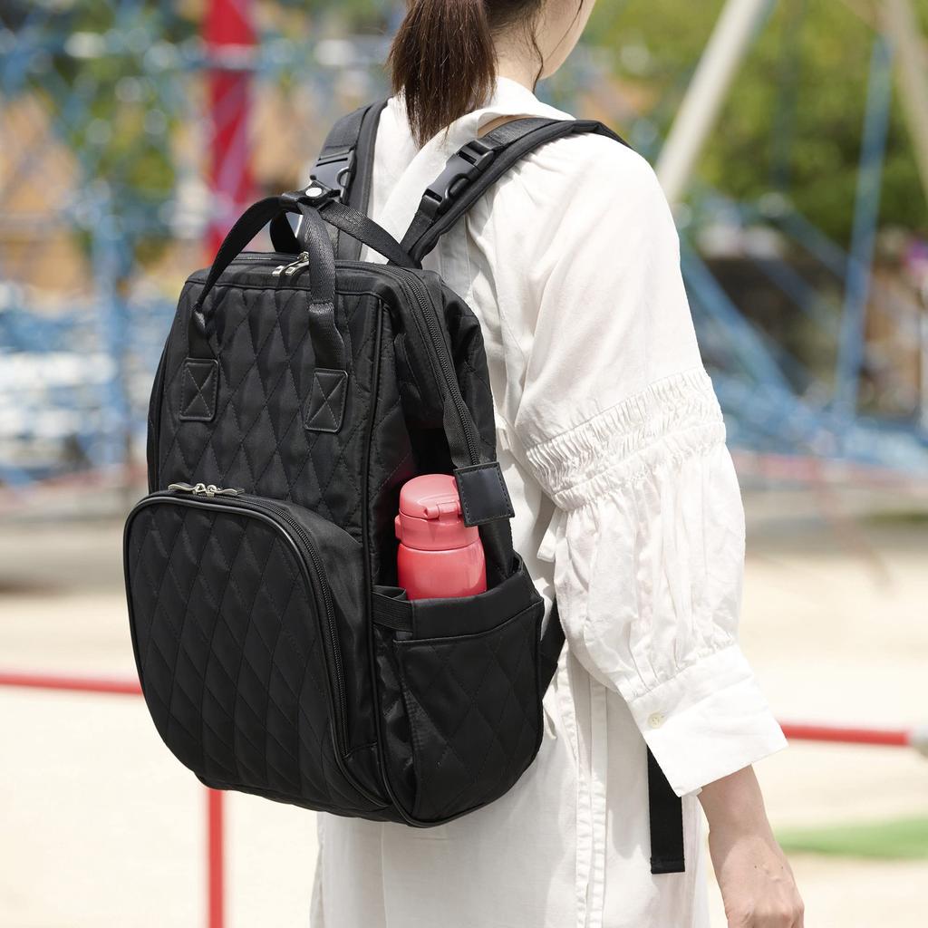 HAKUBA Motherly Bag GAMAGUCHI A Set Including a Tote Changing and Mesh Features a Large and Stroller Available In AMZMTHG 4-piece 14-liter Bag, Mat,